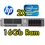 Server HP ProLiant DL380 G5 [2] Xeon Quad Core E5450 3.0GHz 12Mb 16b Ram 584GB SAS  [2] PSU 391835-B21