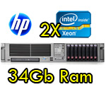 Server HP ProLiant DL380 G5 [2]Xeon Quad E5345 2.3GHz 8Mb 16b Ram 584GB SAS [2]PSU Smart Array P400 512MB 