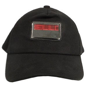 Cappello con testo scorrevole luminoso