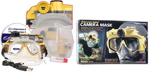 Maschera SUB con Digital camera incorporata Foto e Video Liquid Image Explorer Series 302 5MP 15
