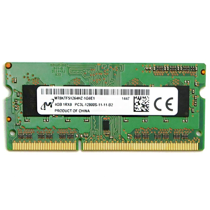 Memoria RAM per Notebook 4GB DDR3 SO-DIMM PC3-12800 1600MHz 204-Pin 1.35V - Micron MT8KTF51264HZ-1G6E1