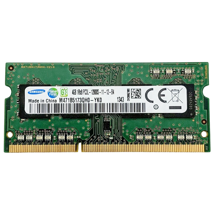 Memoria RAM per Notebook 4GB DDR3 SO-DIMM PC3L-12800S 1600MHz 204-Pin - Samsung M471B5173QH0-YK0