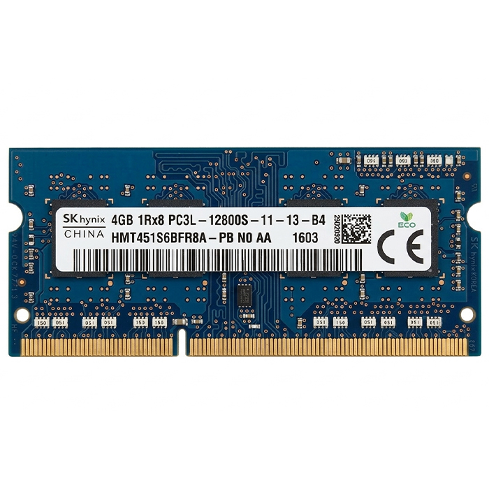 Memoria RAM per Notebook 4GB DDR3 SO-DIMM PC3L-12800S 1600MHz 204-Pin - SK Hynix HMT451S6BFR8A-PB