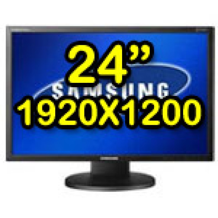 Monitor PC LCD 24 Pollici Samsung SyncMaster B2440 LED Black HD VGA DVI Wide 
