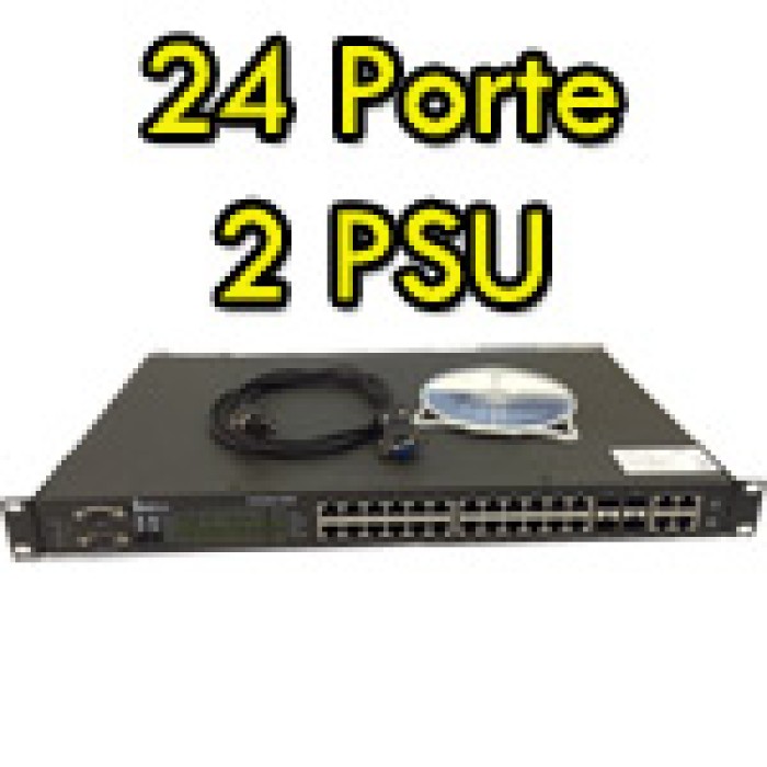 Switch IERU DM SWITCH 3000 24 Porte Fast Ethernet e 4 Combo Gigabit  2 Alimentatori NUOVO