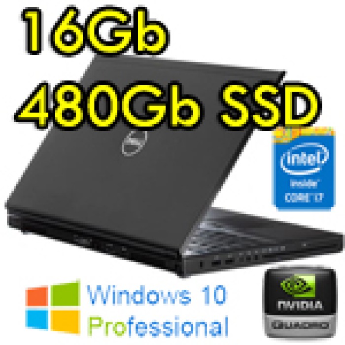 Mobile Workstation Dell Precision M4700Core i7-3520M 16Gb 480Gb SSD 15.6' nVIDIA Quadro K2000M Windows 10 Pro