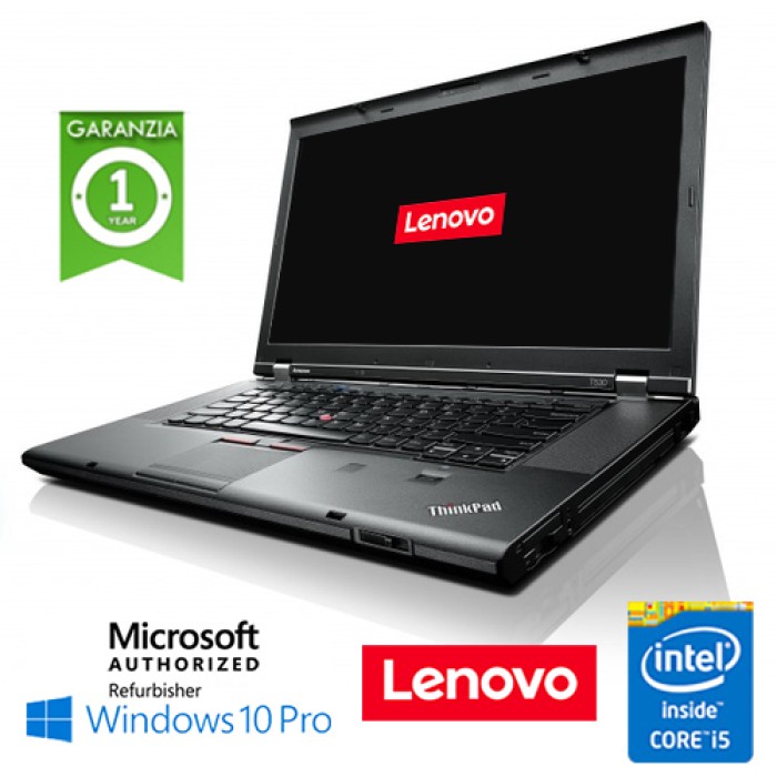 Notebook Lenovo Thinkpad T530 i5-3320M 8Gb Ram 240Gb SSD NO DVD 15.6' Windows 10 Professional 
