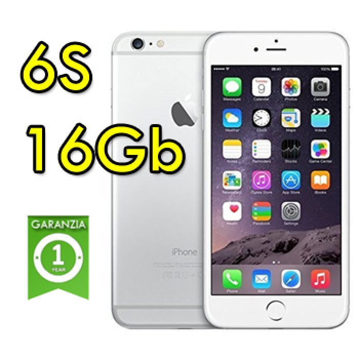 iPhone 6S 16Gb Silver MG4F2QL/A Argento 4G Wifi Bluetooth 4.7' 12MP Originale