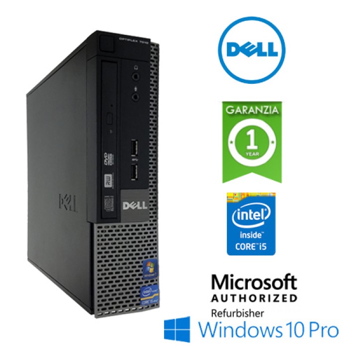 PC Dell Optiplex 990 USFF Core i5-2400s 2.5GHz 4Gb Ram 250Gb DVD Windows 10 Professional USFF