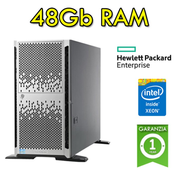 Server HP Proliant ML350p G8 Xeon Quad Core E5-2620 15Mb Cache 48Gb Ram 1800GB Rack (2) PSU Tower