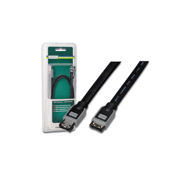 Digitus eSATA adapter cable, 1.5m 1.5m eSATA eSATA Nero cavo SATA