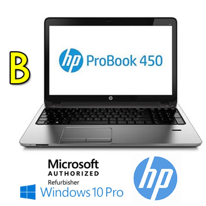 Notebook HP ProBook 450 G2 Core  i3-4030U 1.9GHz 4Gb 500Gb 15.6' HD LED DVD-RW  Windows 10 Pro [GRADE B]