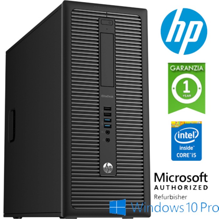 PC HP EliteDesk 800 G1 CMT Core i5-4670 3.4GHz 4Gb 500Gb noODD Windows 10 Professional TOWER