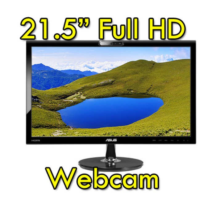 Monitor LCD 22 Pollici Asus VK228H Full HD LED 1920x1080 HDMI USB Webcam Black