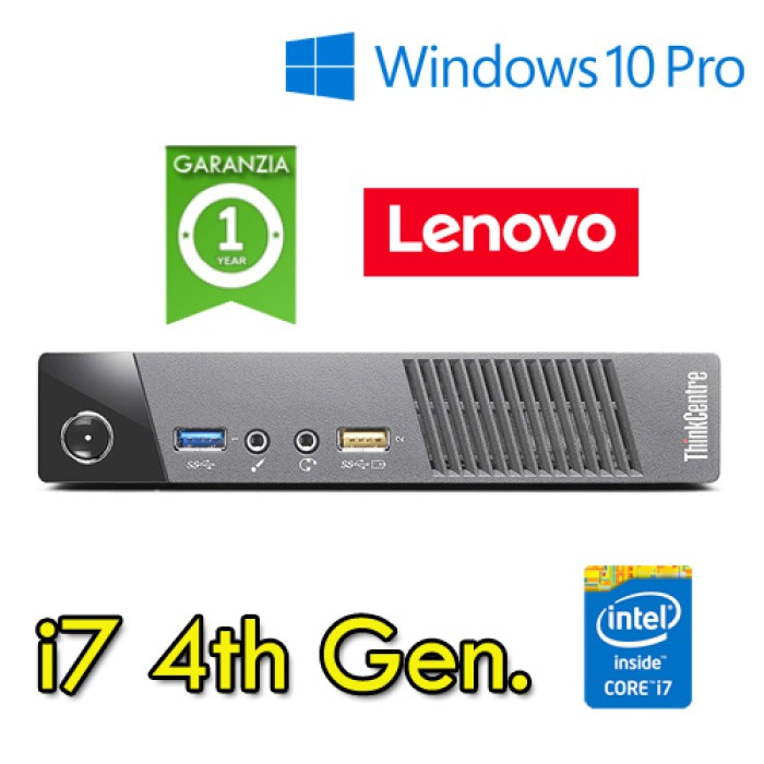 Mini PC Lenovo Thinkcentre M93p USFF Core i7-4765T 8Gb Ram 500Gb USB 3.0 Windows 10 Professional