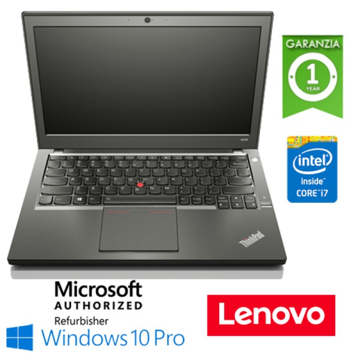 Notebook Lenovo Thinkpad T450 Core i7-5600U Quinta Gen. 8Gb 256Gb SSD 14.1' Windows 10 Professional