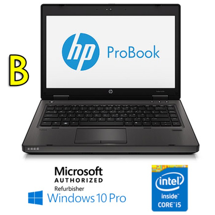 Notebook HP ProBook 6470b Core i5-3320M 2.6GHz 4Gb 500Gb 14' HD LED DVD-RW WEBCAM Windows 10 Pro. [Grade B]
