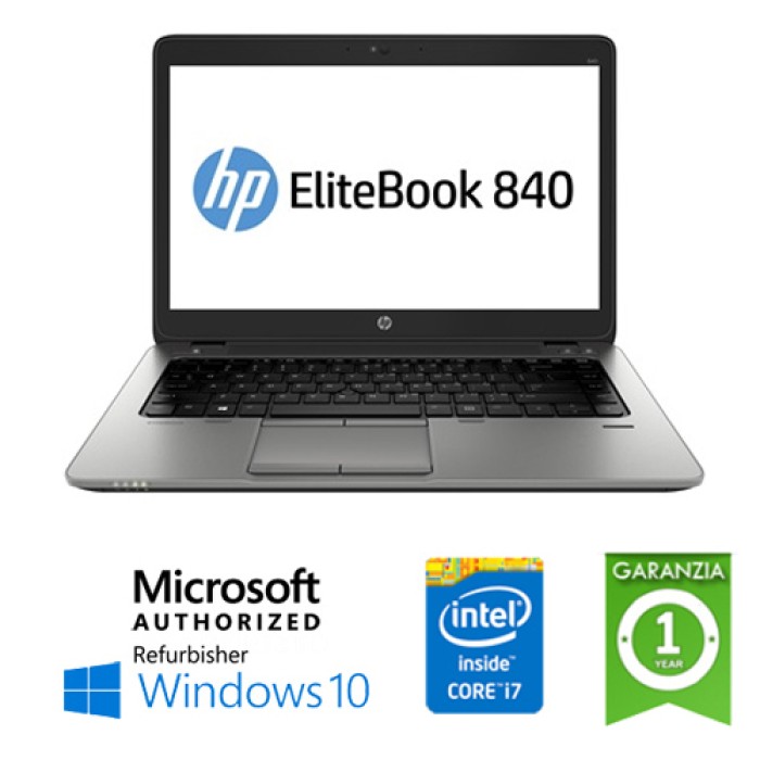 Notebook HP EliteBook 840 G1 Core i7-4600U 8Gb 180Gb SSD 14' LED  Windows 10 HOME