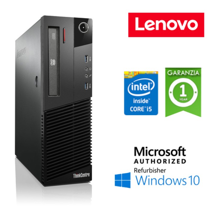 PC Lenovo ThinkCentre M83p SFF Core i5-4570 3.2GHz 4Gb Ram 500Gb DVD-RW Windows 10 HOME