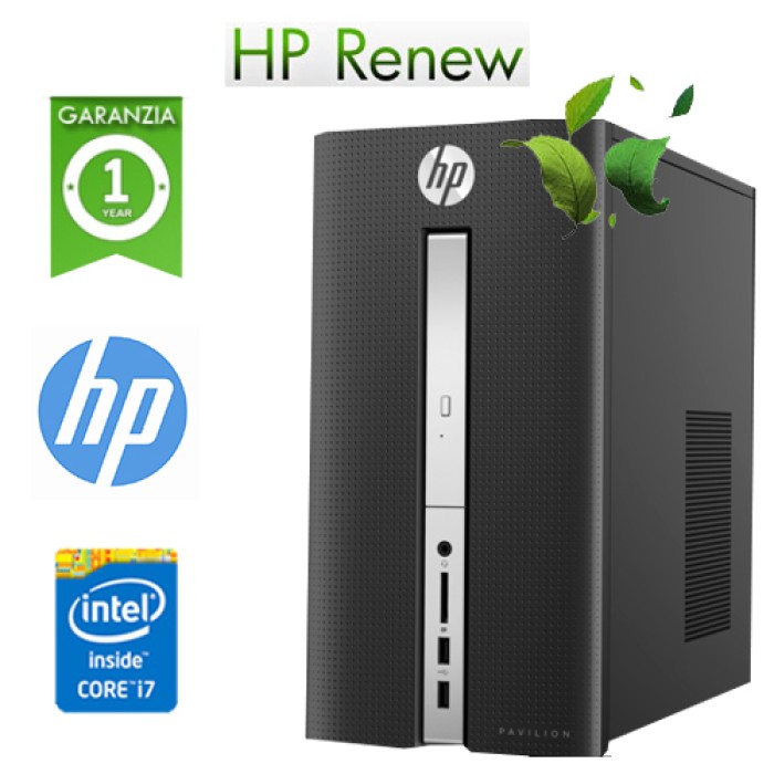 PC HP Pavilion 570-P058NL i7-7700 3.6GHz 8Gb Ram 1Tb DVD-RW GeForce GTX 1050 2GB Windows 10 HOME