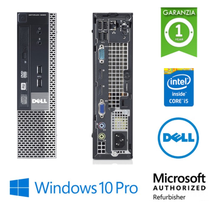 PC Dell Optiplex 9020 USFF Core i5-4590S 3.0GHz 8Gb Ram 500Gb DVD-RW Windows 10 Professional