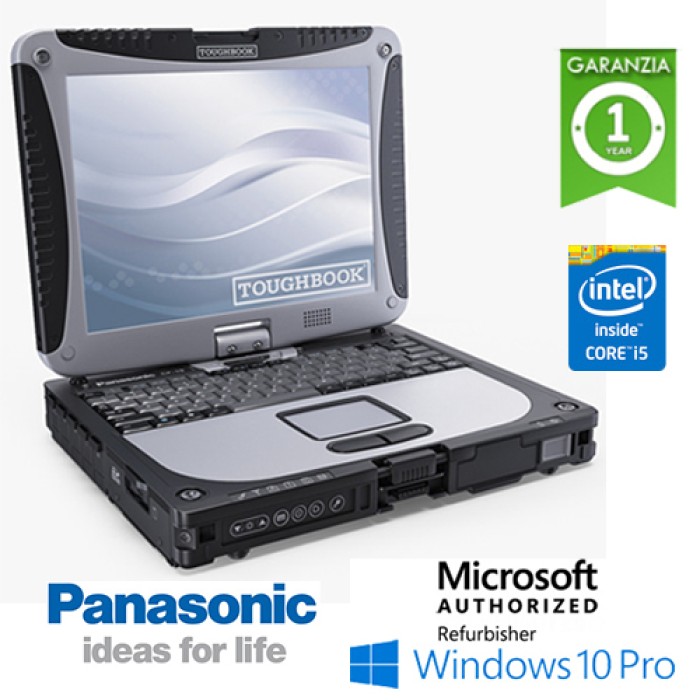 Notebook Panasonic Toughbook Rugged CF-19 Core i5-3320M 4Gb 500Gb 3G 10.1' Touch SERIALE Win 10 Professional