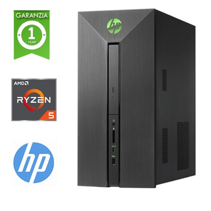 PC HP Pavilion 580-106NL RYZEN5 A1400 3.2GHz 8Gb Ram 1Tb DVD-RW RADEON RX 550 2GB Windows 10 HOME