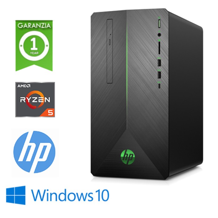 PC GAMING HP Pavilion 690-0007NL AMD RYZEN5-2600 3.4GHz 8Gb 1Tb + 128GB SSD GEFORCE GTX 1050 2GB Win 10 HOME