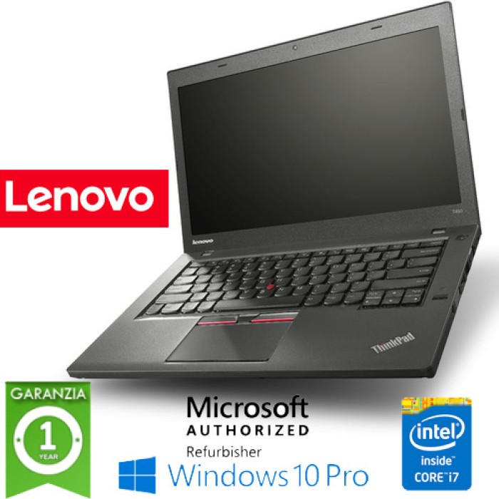 Notebook Lenovo Thinkpad T450 Core i7-5600U Quinta Gen. 8Gb 500Gb 14.1' Windows 10 Professional