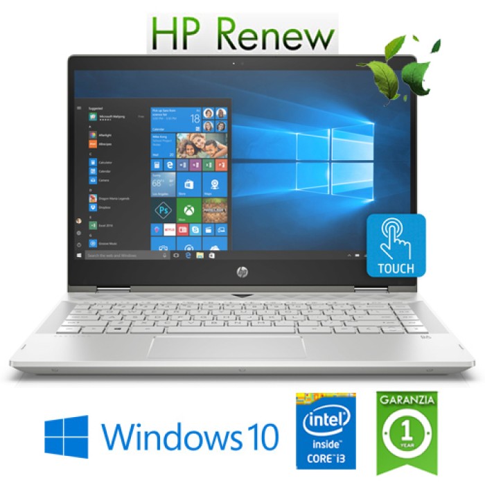 Notebook HP Pavilion x360 14-cd0998nl Intel Core i3-8130 2.2Ghz 8Gb 256Gb SSD 14' FHD TS Windows 10 HOME