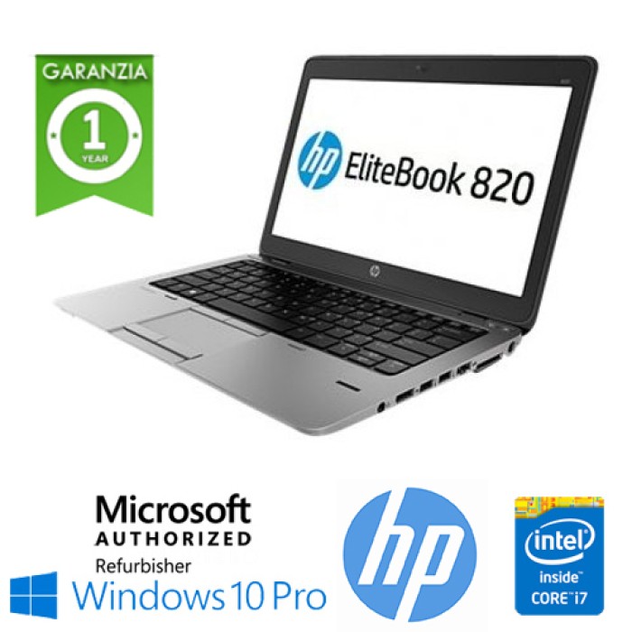 Notebook HP EliteBook 820 G2 Core i7-5600U 8Gb 500Gb 12.5' HD AG LED Windows 10 Professional Leggero