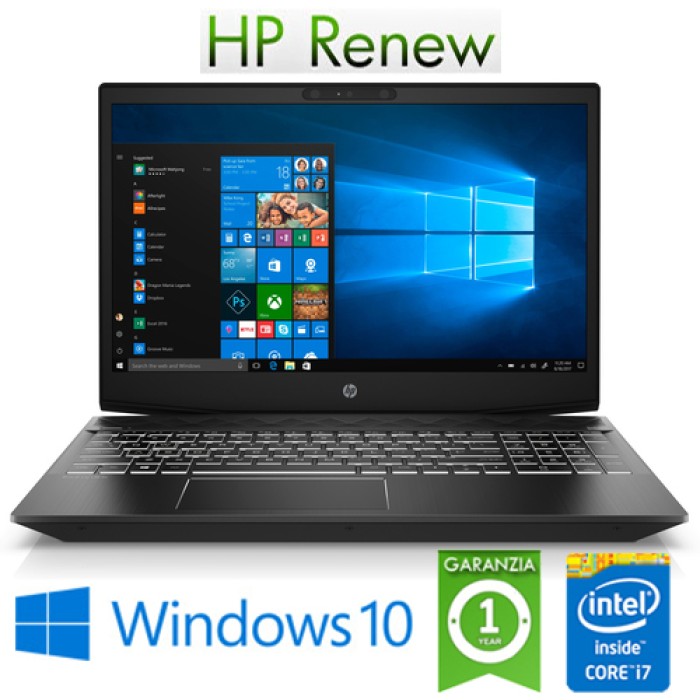 Notebook HP Pavilion 15-cx0017nl i7-8750U 8Gb 1128Gb SSD 14' FHD NVIDIA GeForce GTX 1050 Ti Windows 10 HOME