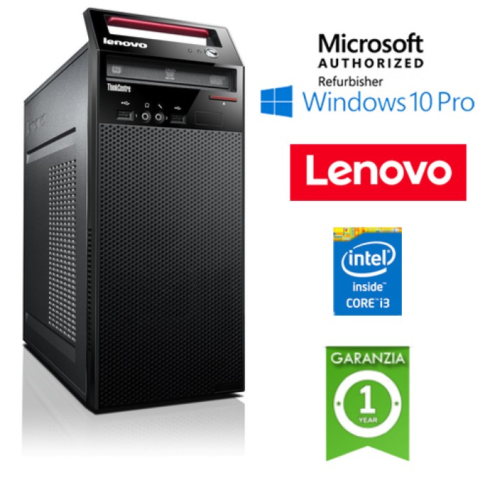 PC Lenovo Thinkcentre E73 CMT Intel Core i3-4150 3.5GHz 8Gb Ram 500Gb DVD-RW Windows 10 Professional Tower