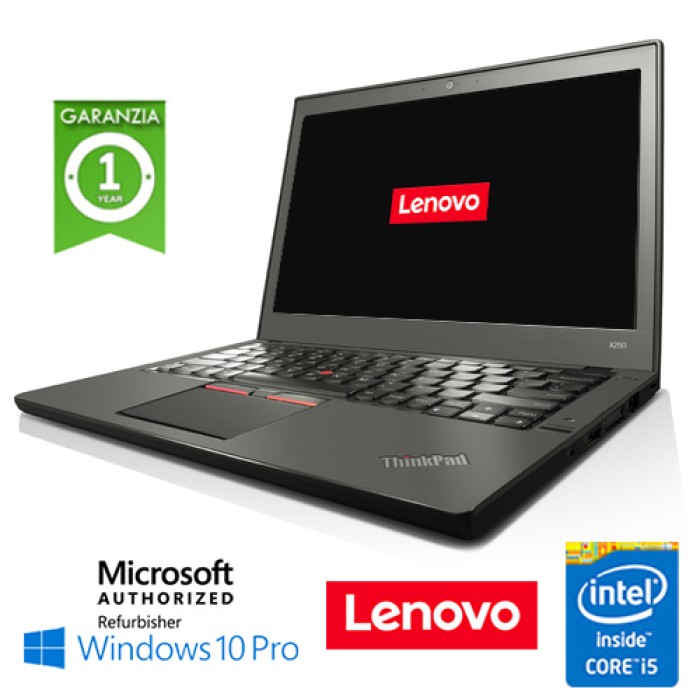 Notebook Lenovo Thinkpad X250 Core i5-5200U 2.2 GHz 8Gb 128Gb SSD 12.5' Windows 10 Professional