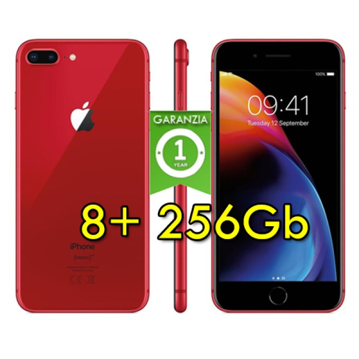 Apple iPhone 8 Plus 256Gb Red A11 MRTM2J/A 5.5' Rosso Originale iOS 12