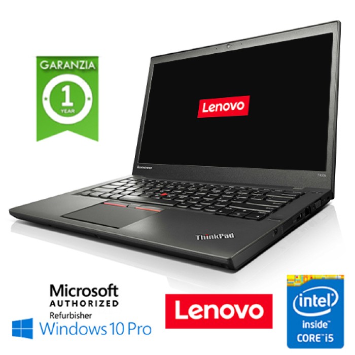 Notebook Lenovo Thinkpad T450S Slim Core i5-5300U Quinta Gen. 8Gb 240Gb SSD 14' Windows 10 Professional