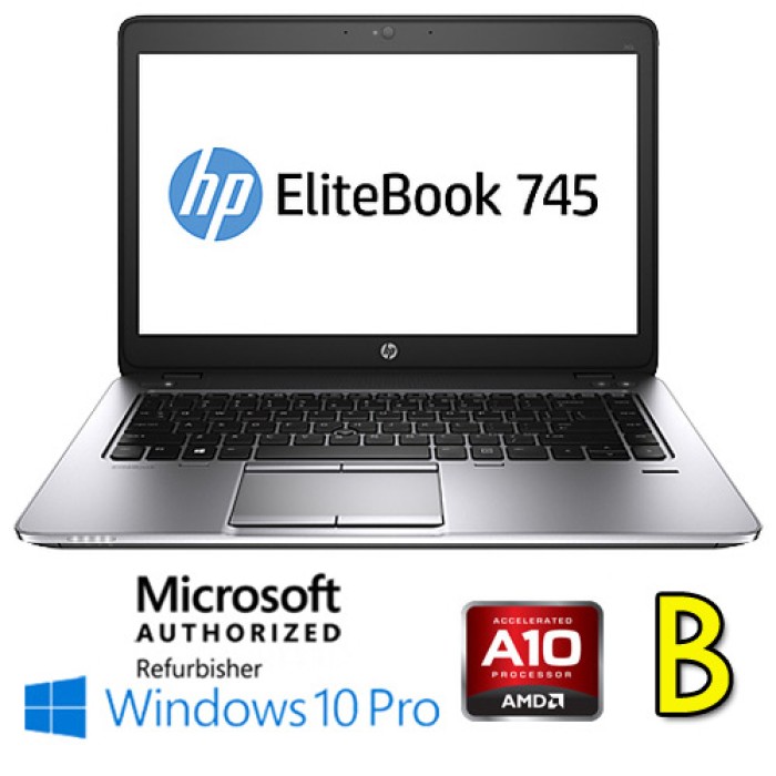 Notebook HP EliteBook 745 G3 AMD A10-8700B R6 8Gb 500Gb 14.1' HD Windows 10 Professional [Grade B]