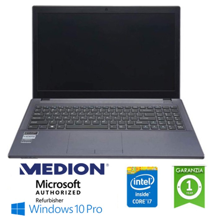 Notebook Medion Terraque W650RB-P Core i7-6700HQ 2.6GHz 16Gb 500Gb 15.6' Geforce 940M 2GB Win. 10 Pro. NUOVO