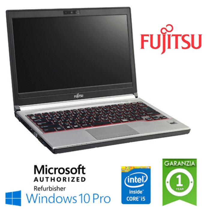 Notebook Fujitsu Lifebook E736 Core i5-6200M 8Gb Ram 256Gb SSD NO-ODD 13.3' Windows 10 Professional