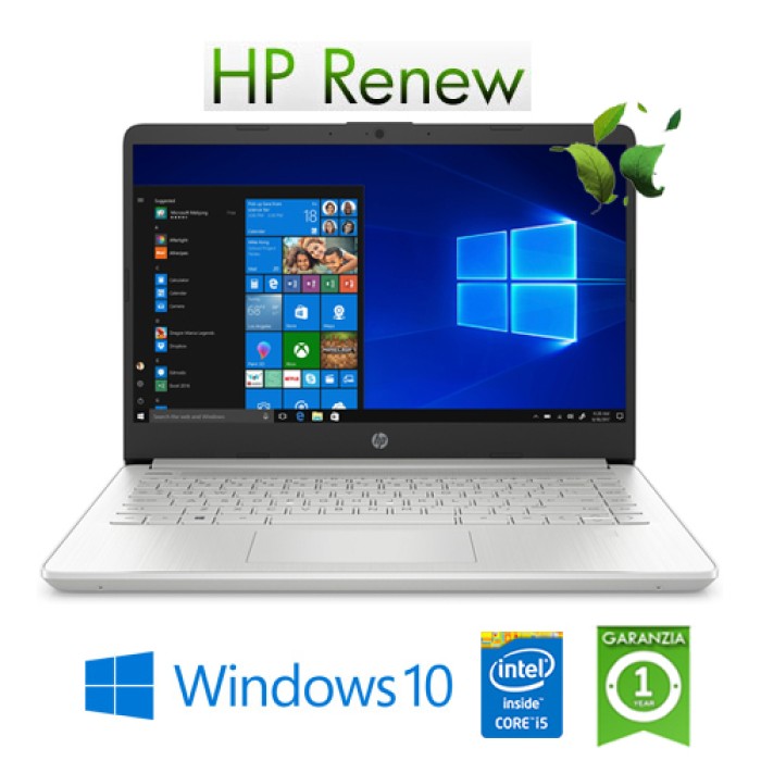 Notebook HP 14s-dq0016nl Intel Core i5-8265U 8Gb 256Gb SSD 14' FHD IPS LED Windows 10 HOME