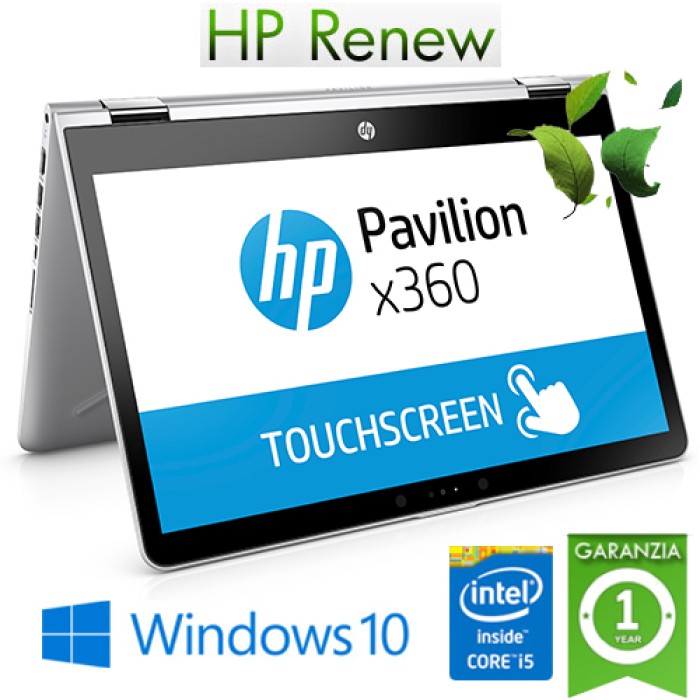 Notebook HP Pavilion x360 14-dh0011nl Intel Core i5-8265U 1.6GHz 8Gb 256Gb SSD 14' FHD Windows 10 HOME