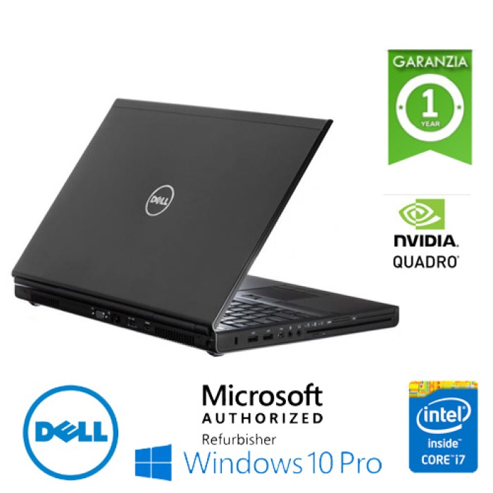 Mobile Workstation Dell Precision M6800 Core i7-4610M 16Gb 500Gb 17.3' Nvidia Quadro K3100M Windows 10 Pro
