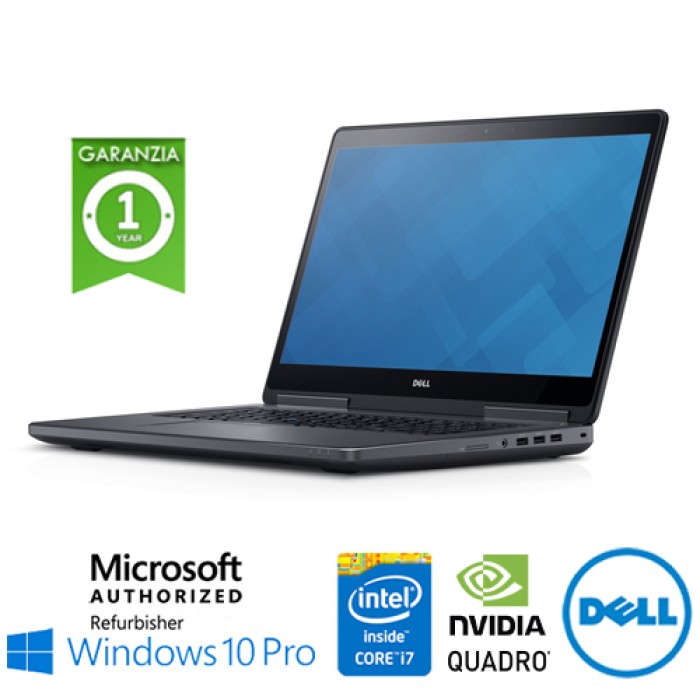 Mobile Workstation Dell Precision 7710 Core i7-6820HQ 16Gb 512Gb 17.3' Nvidia Quadro M3000M Windows 10 Pro