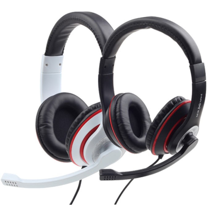Cuffia Maxxter con microfono 3,5 mm stereo combo e jack del microfono per telefoni cellulari