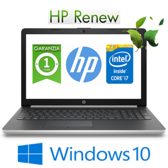 Notebook HP 15-da0132nl Core i7-7500U 2.7GHz 8Gb 512Gb SSD 15.6' HD NVIDIA GeForce MX130 2GB Windows 10 HOME