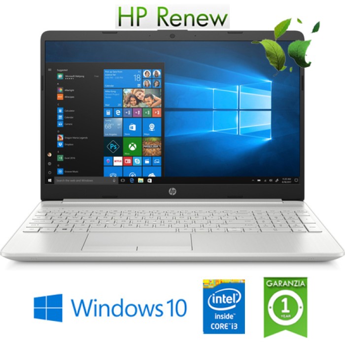Notebook HP 15s-fq0003nl Intel Core i3-8145U 8Gb 256Gb SSD 15.6' HD Windows 10 HOME