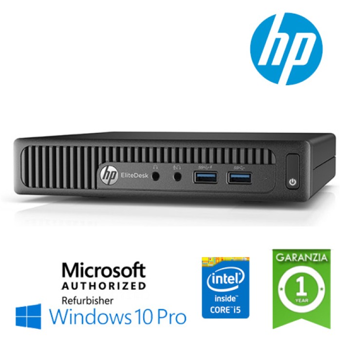 UltraSlim Tiny PC HP EliteDesk 800 G1 DM Core i5-4570T 2.9GHz 8Gb Ram 500Gb noODD Windows 10 Professional