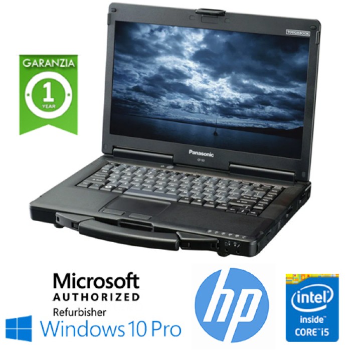 Notebook Panasonic Toughbook CF-53 Rugged Core i5-4310M 8Gb 256Gb SSD 14.1' SERIALE Windows 10 Pro