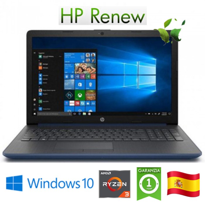 Notebook HP 15-db1018ns RYZEN3-3200U 2.6GHz 8Gb 512Gb SSD 15.6' HD LED Windows 10 HOME [LINGUA SPAGNOLA]