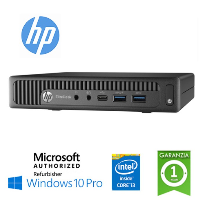 UltraSlim Tiny PC HP EliteDesk 800 G2 DM Core i3-6100T 3.2GHz 8Gb Ram 500Gb NO-ODD Windows 10 Professional